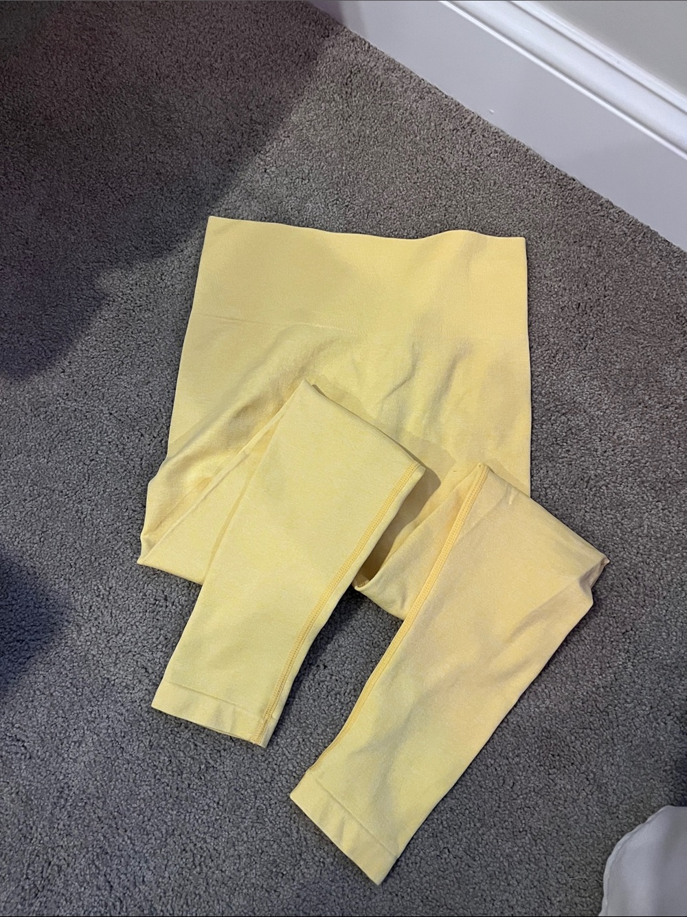 High-Waist Yellow Shaping Shorts
